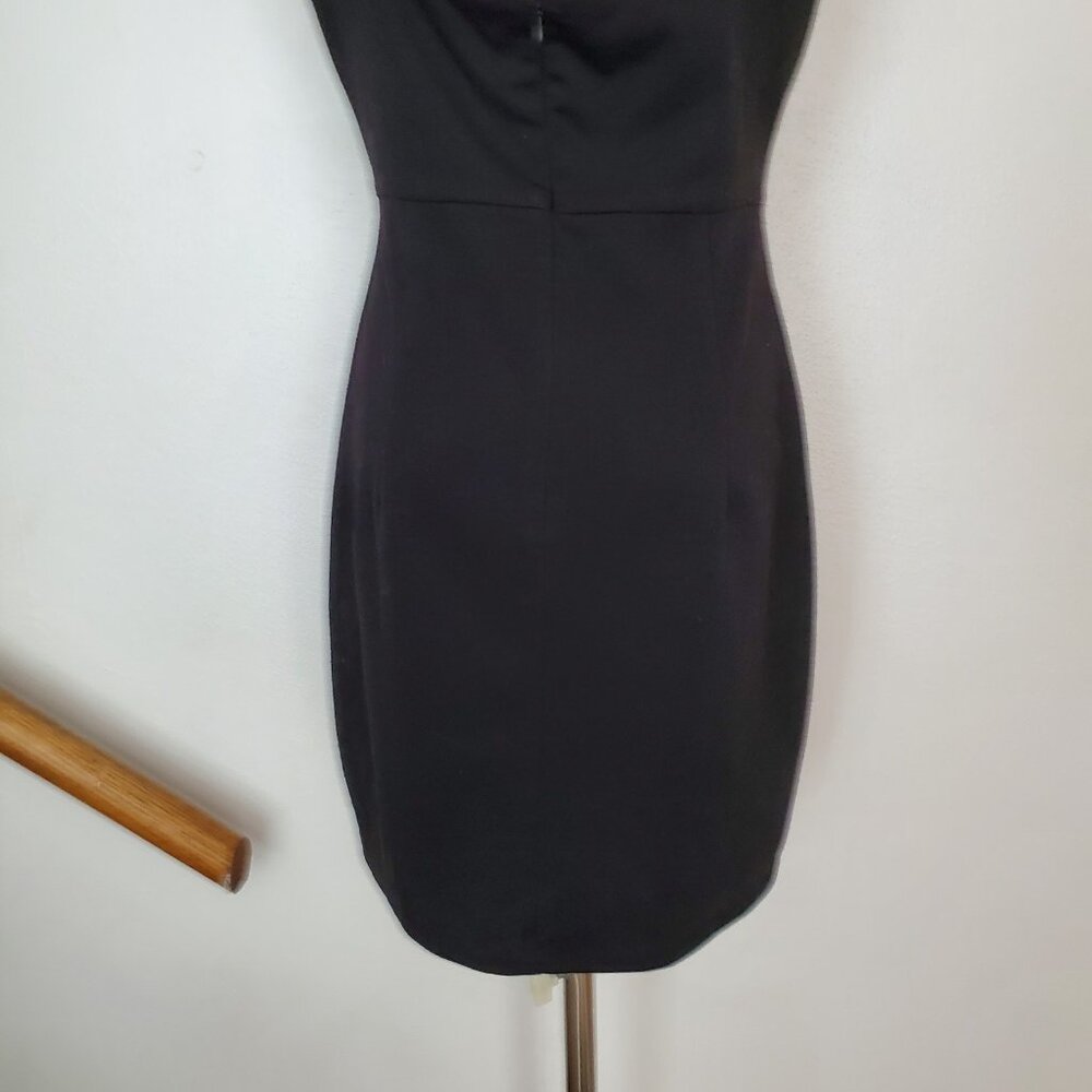 Design Lab Black Sleeveless Dress Large Geometric Tribal Print Partial Open Back - Picture 6 of 11